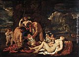 Nicolas Poussin The Nurture of Bacchus painting